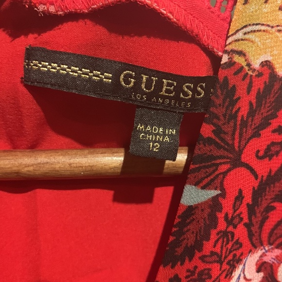 Long sleeve red Guess maxi dress - Picture 2 of 4